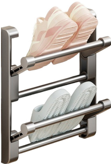 블럭마트 무타공 욕실화 수납걸이대 30cm, 1개