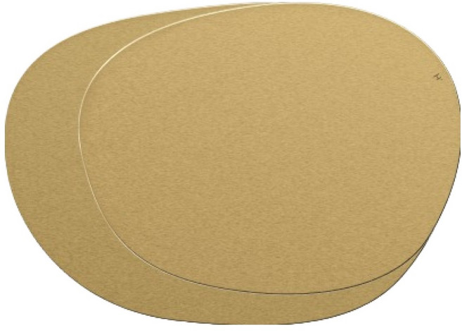 헤리터 수 테이블매트 2종 세트, 놋, M(35 x 27 cm), L(45 x 31 cm), 1세트