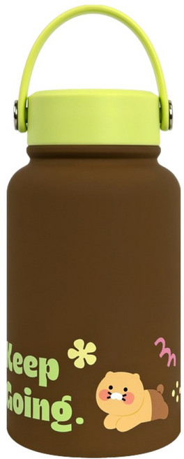 Kakao Friends 春植雙色手柄隨行杯, 棕色, 1個, 670ml