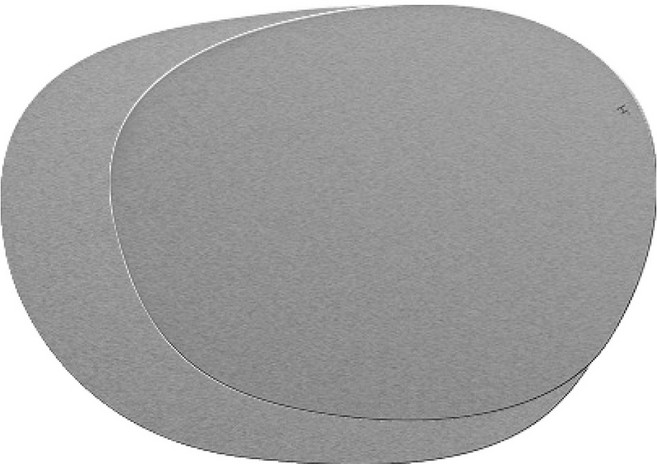 헤리터 수 테이블매트 2종 세트, 은, M(35 x 27 cm), L(45 x 31 cm), 1세트