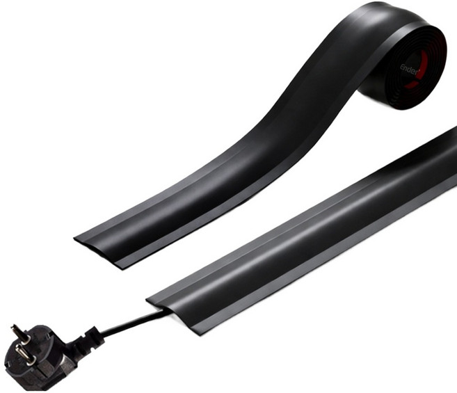 엔더 잘붙는 전선정리 고정 몰딩, 블랙, 1개