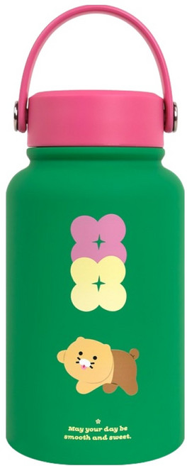 Kakao Friends 春植雙色手柄隨行杯, 綠色, 1個, 670ml