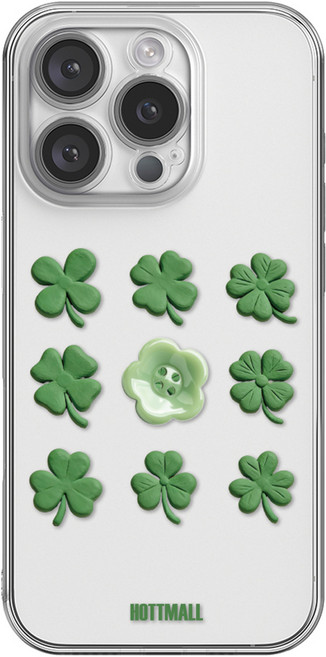핫티몰 포인트 클로버 심플한 투명 휴대폰 케이스