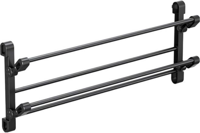 마스마 무타공 2단 슬리퍼 거치대, 블랙, 1개