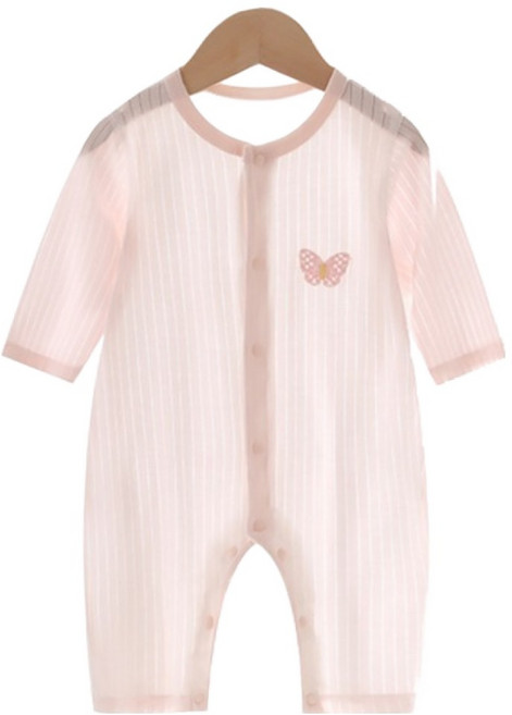 베베니즈 신생아용 백메쉬 파스텔 패치 긴팔우주복