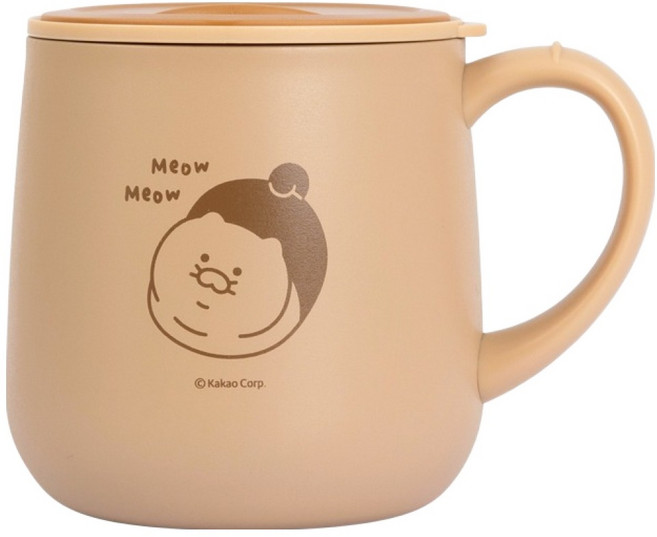 카카오프렌즈 춘식이 코지 그립 머그 텀블러, 베이지, 1개, 350ml