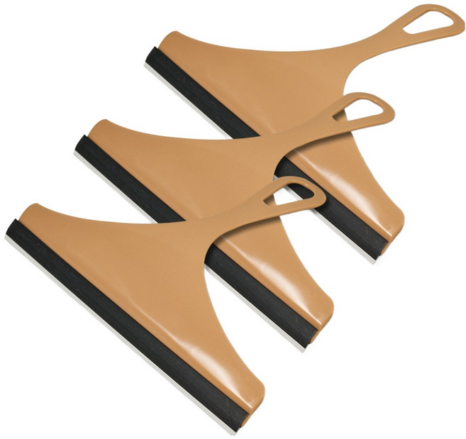 아케이바이 3D 설계 물기 클린 핸드 스퀴지, 연핑크, 3개