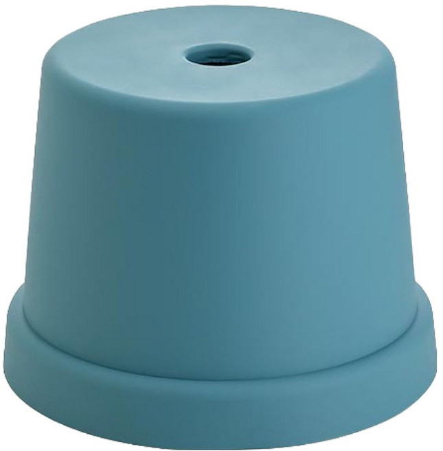 블럭마트 무광 원형 다용도 욕실의자, 블루