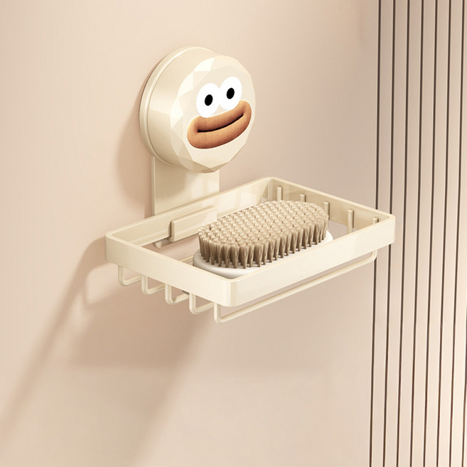 쉐리엘 욕실 깔끔 귀여운 캐릭터 비누거치대 1단, 화이트, 2개