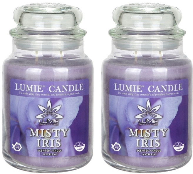 LUMIE CANDLE 蠟燭, 2個, 迷霧鳶尾, 570g