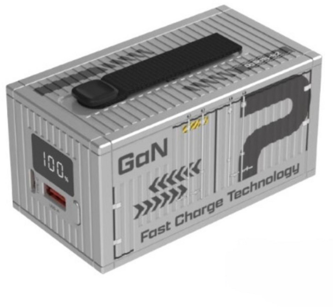 POLYWELL 寶利威爾 20W LED照明燈 + 編織掛繩雙孔貨櫃屋行動電源 20000mAh USB-A + Type-C, 銀色, DDS016-02