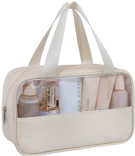 블럭마트 욕실 다용도 방수 목욕가방, 크림