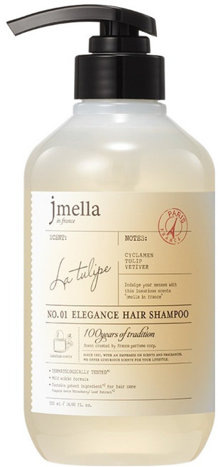 제이멜라 인 프랑스 엘레강스 라 튤립 헤어 샴푸, 1개, 500ml