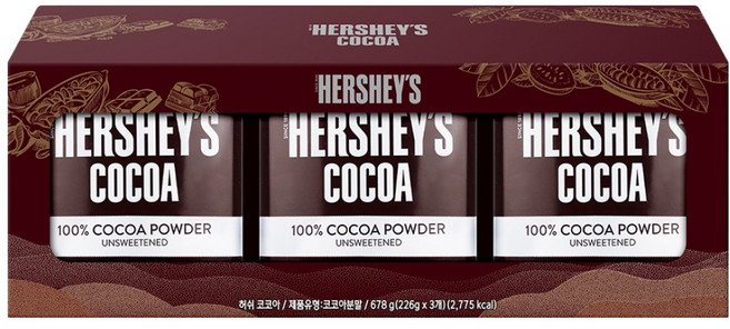 HERSHEY'S 好時 可可粉, 226g, 1罐, 3罐