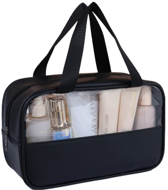 블럭마트 욕실 다용도 방수 목욕가방, 블랙