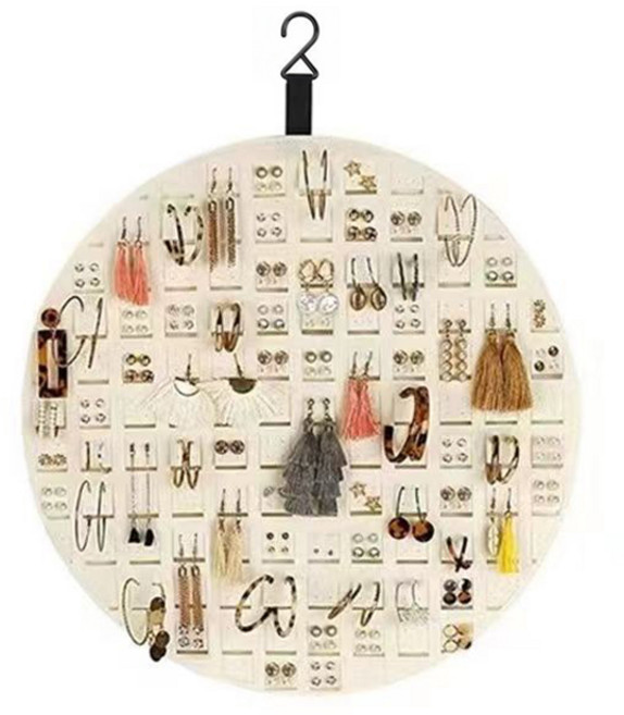 조인메이드 벽걸이형 악세서리 보관함 라운드, 베이지, 1개