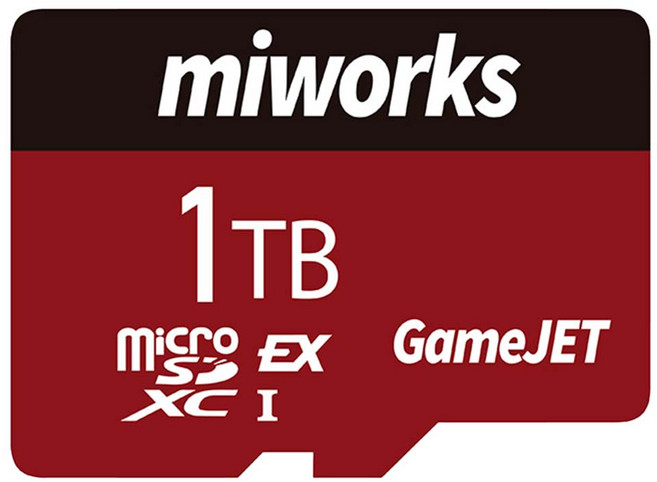 miWORKS 米沃 GameJET PRO microSD Express 支援Switch2 高速記憶卡, 1個, 1TB