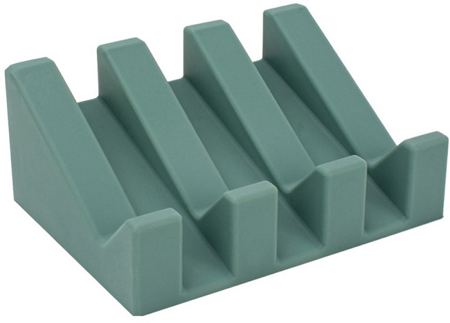 쉐리엘 욕실 다용도 깔끔 물빠짐 실리콘 비누 거치대 대, 에메랄드 , 1개