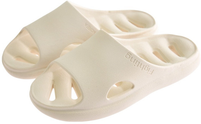 CMYK 국산 미끄럼예방 퉁퉁이 PVC 욕실 화장실 다용도 슬리퍼, 베이지, 1개