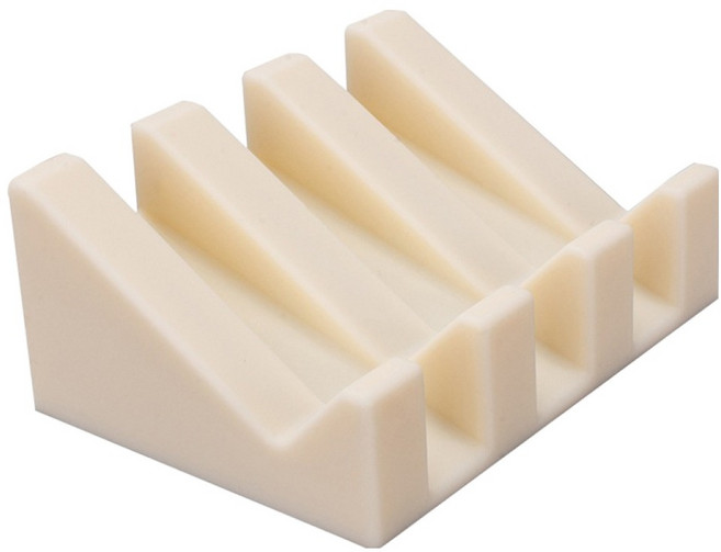 쉐리엘 욕실 다용도 깔끔 물빠짐 실리콘 비누 거치대 대, 아이보리 , 1개