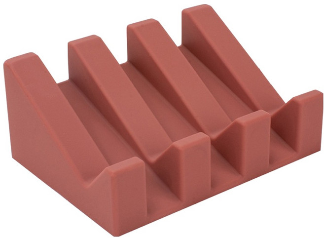 쉐리엘 욕실 다용도 깔끔 물빠짐 실리콘 비누 거치대 대, 와인, 1개