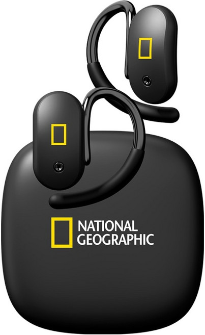 스킨플레이어 내셔널지오그래픽 OWS 오픈형 무선 플러스 블루투스 이어폰, 블랙, NGM-OWSP