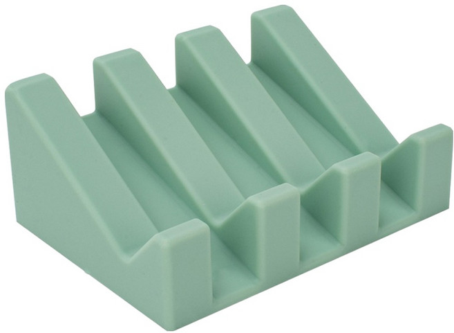 쉐리엘 욕실 다용도 깔끔 물빠짐 실리콘 비누 거치대 대, 라이트그린, 1개