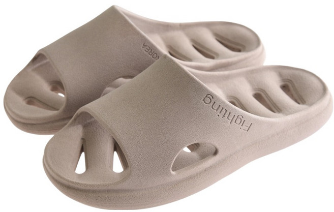 CMYK 국산 미끄럼예방 퉁퉁이 PVC 욕실 화장실 다용도 슬리퍼, 그레이, 1개