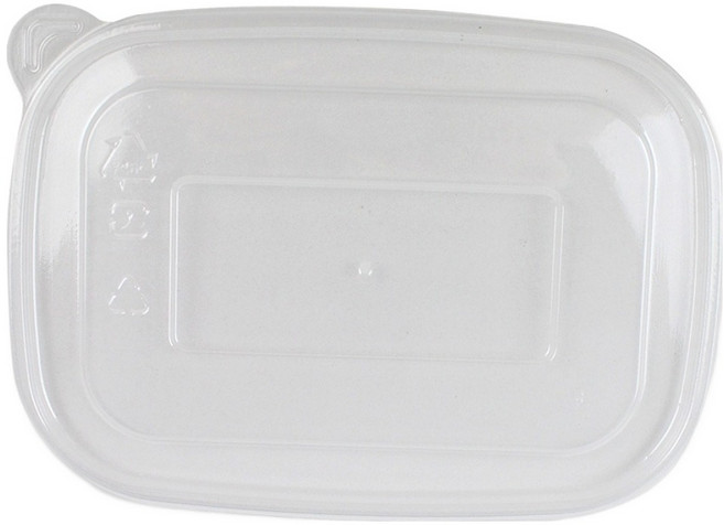 아이엔피 둥근사각 종이 용기전용 PET 뚜껑 투명 17 x 12 cm, 20개, 1개입