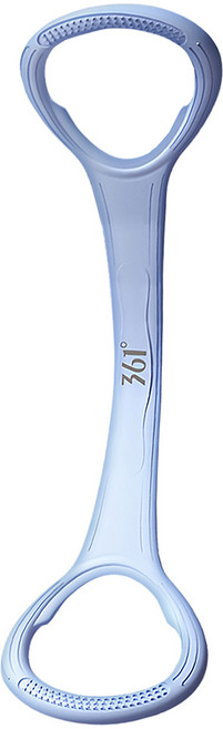 361 高彈性矽膠8字拉力器/開背美肩瑜伽彈力繩/居家健身伸展訓練阻力帶 初級款 20磅, 冰玉藍, 1個