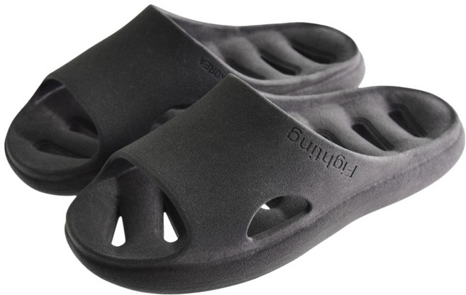 CMYK 국산 미끄럼예방 퉁퉁이 PVC 욕실 화장실 다용도 슬리퍼, 차콜, 1개