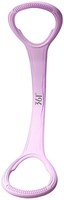 361 高彈性矽膠8字拉力器/開背美肩瑜伽彈力繩/居家健身伸展訓練阻力帶 進階款 30磅, 薰衣紫, 1個