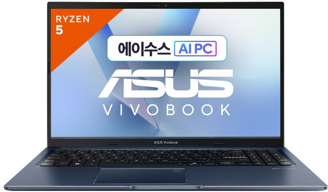 에이수스 2026 비보북 15 라이젠5 라이젠 100 시리즈, 콰이어트 블루, M1502NAQ-BQ015, 512GB, 16GB, Free DOS