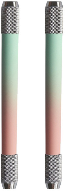 미소로운 양방향 연필깍지, 그라데이션그린핑크, 2개