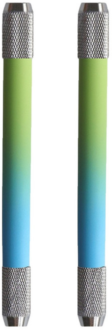 미소로운 양방향 연필깍지, 그라데이션그린블루, 2개