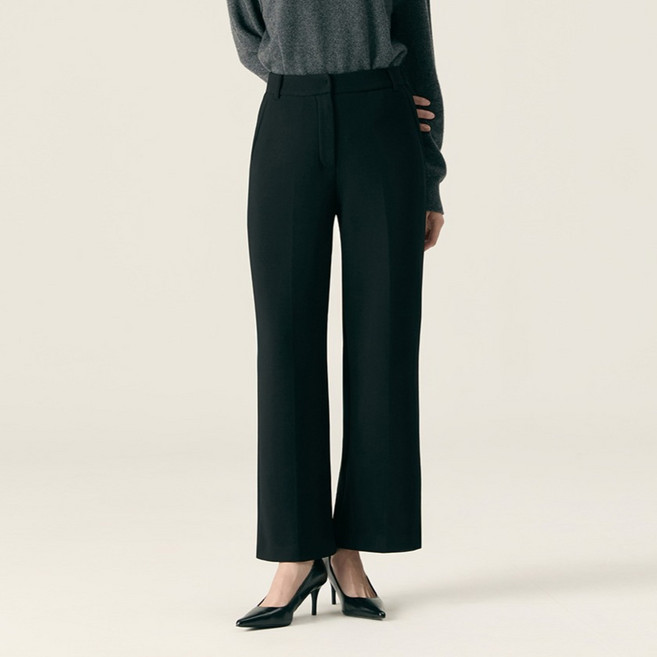 Roem 女款 All Day 厚刷毛四向彈力直筒西裝褲