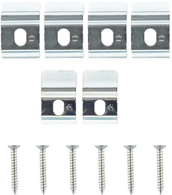 홈드레브 커튼레일 스냅브라켓 대 4p + 소 2p + 나사 6p 세트, 1개, 실버
