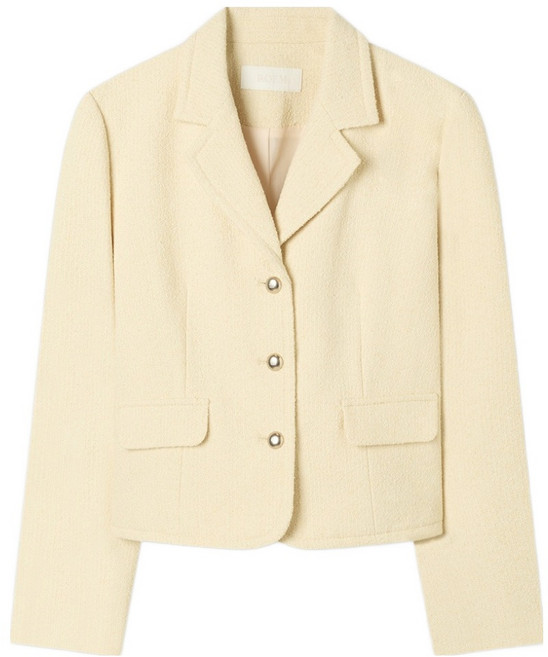 Roem 女款翻領粗花呢外套