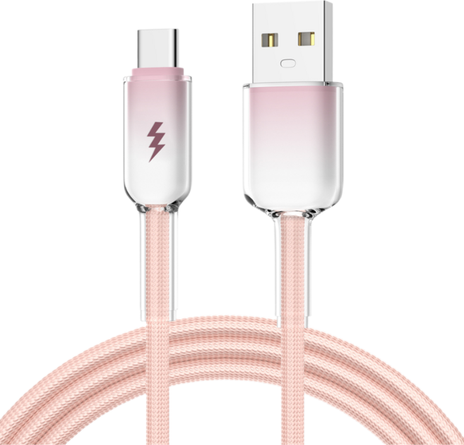 사인포스트 비비드 컬러 USB to C 초고속 노트북 태블릿 충전케이블, 체리 핑크, 1개, 1m