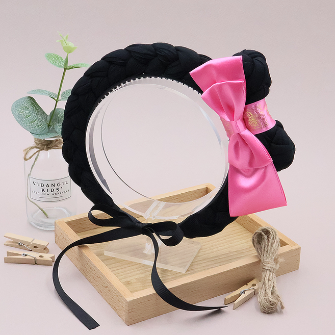 비단길 가름리본 중전마마 가채 한복 머리띠