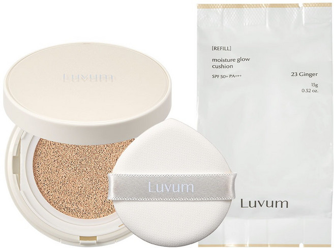 러븀 모이스쳐 글로우 쿠션 15g + 리필 23호 세트, 1개, 23호 진저
