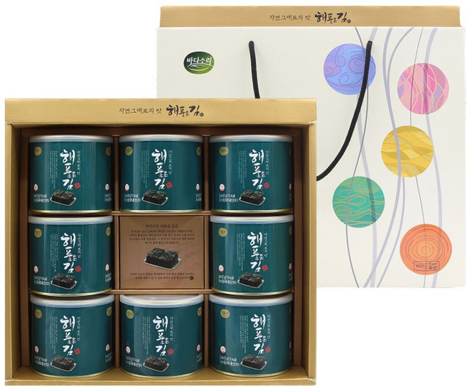 바다소리 올리브유로 구운 해품은 김 8p 4호 선물세트, 1세트