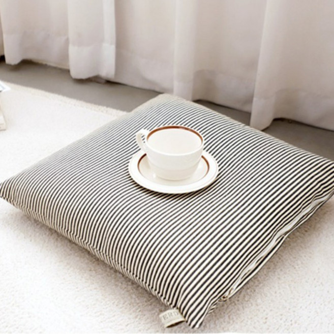까사베르데 클레어 스트라이프 사각 방석 솜포함 2p