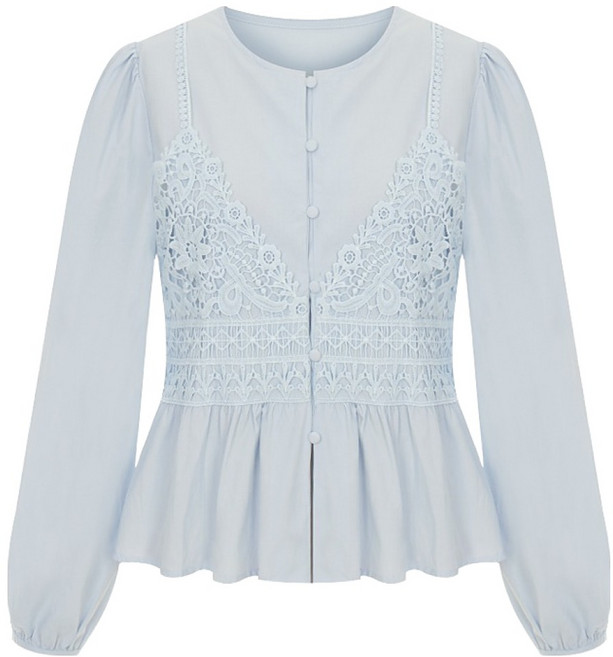 티뷰 뷔스티에 레이스 블라우스 V6A-CBL003