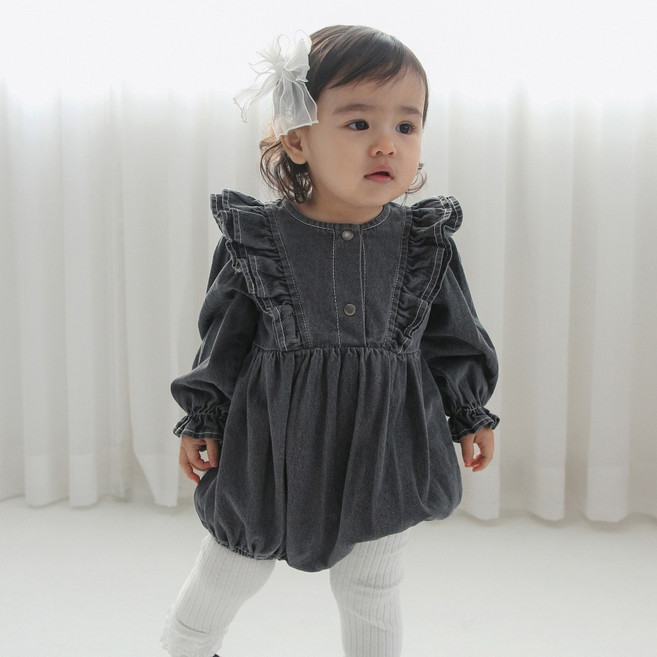 BEBENINE 嬰幼兒Lala丹寧連身衣
