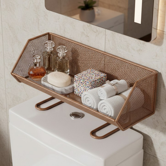 조인메이드 변기 상단 정리 선반 다용도 메쉬 수납 1단, 커피, 1개