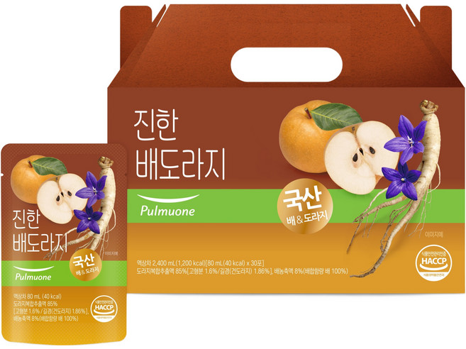 PulmuoneGreenJuice 濃鬱梨桔梗汁, 30個, 80ml