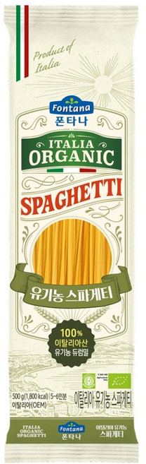 폰타나 이탈리아 유기농 스파게티, 500g, 1개
