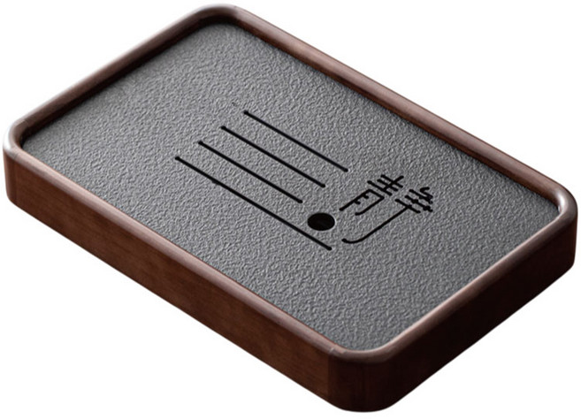 小麥購物 簡約中式復古泡茶盤 38 x 25cm K065, 安靜, 1個