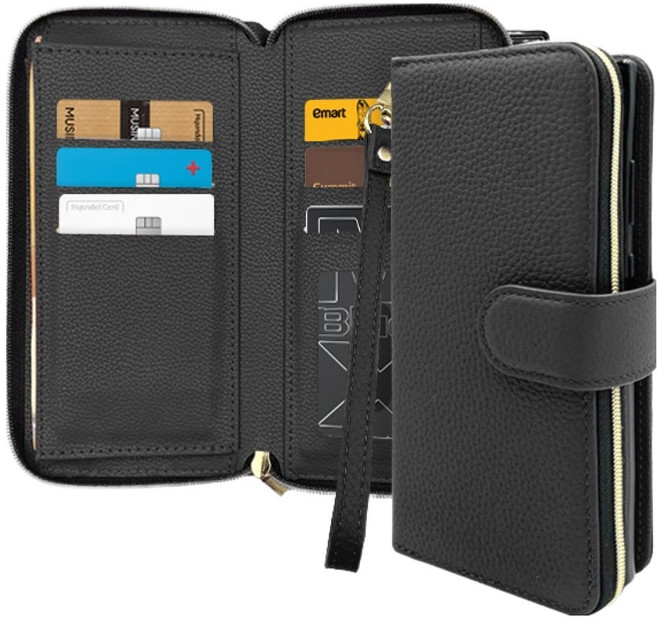 까미또 팔렛 천연소가죽 지퍼 월렛 다이어리 휴대폰 케이스